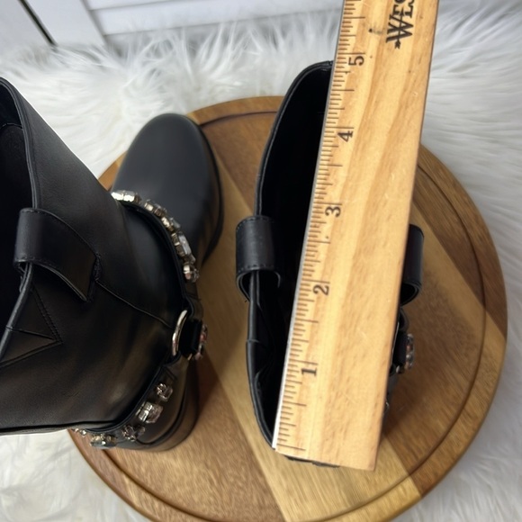 WHBM l Black Moto Studded Leather Chunky Boot Size 5.5 NWOB Rugged Stylish Fun - Picture 13 of 13